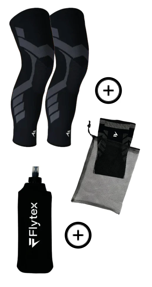 Pack sportif maintien genou + pochette de lavage
